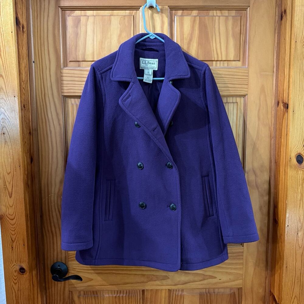 Purple L.L. Bean Peacoat Size Large
